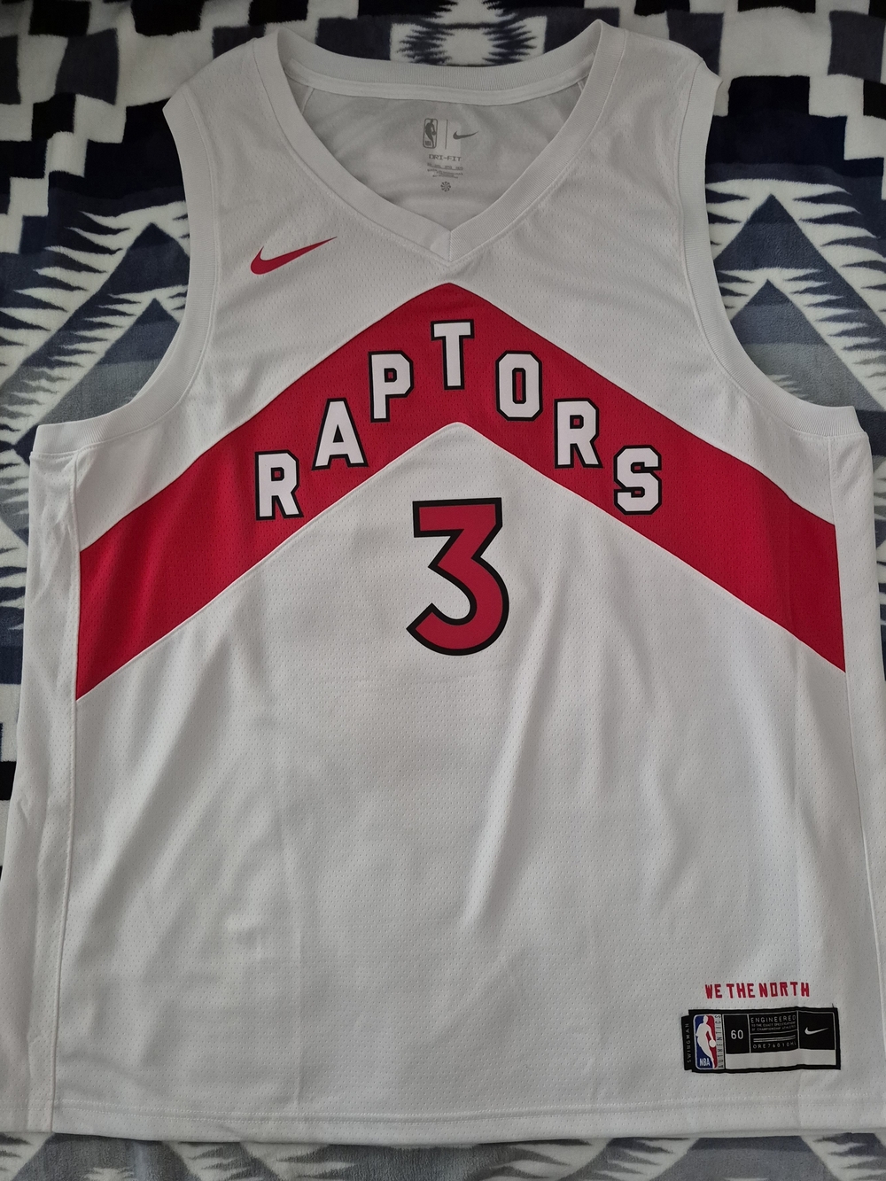 Nike Toronto Raptors #3 Anunoby White Red Basketball Jersey